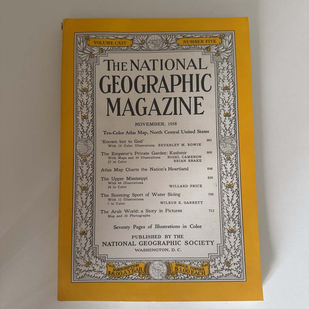 National Geographic Magazine, November 1958